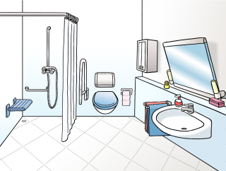 Bad mit Dusche Bad mit Dusche, Spiegel, Waschbecken