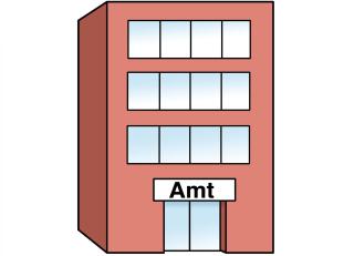 Aussenansicht Gebäude Amthaus. 
