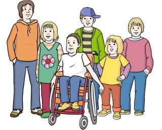 Kinder Gruppenbild von 6 Kindern unterschiedlichen Alters und Geschlecht.