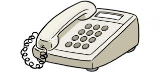 weißes Telefon.