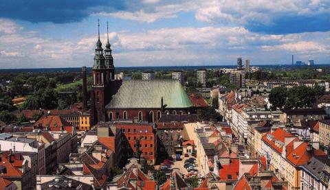Opole Luftblick auf Stadt Opole.